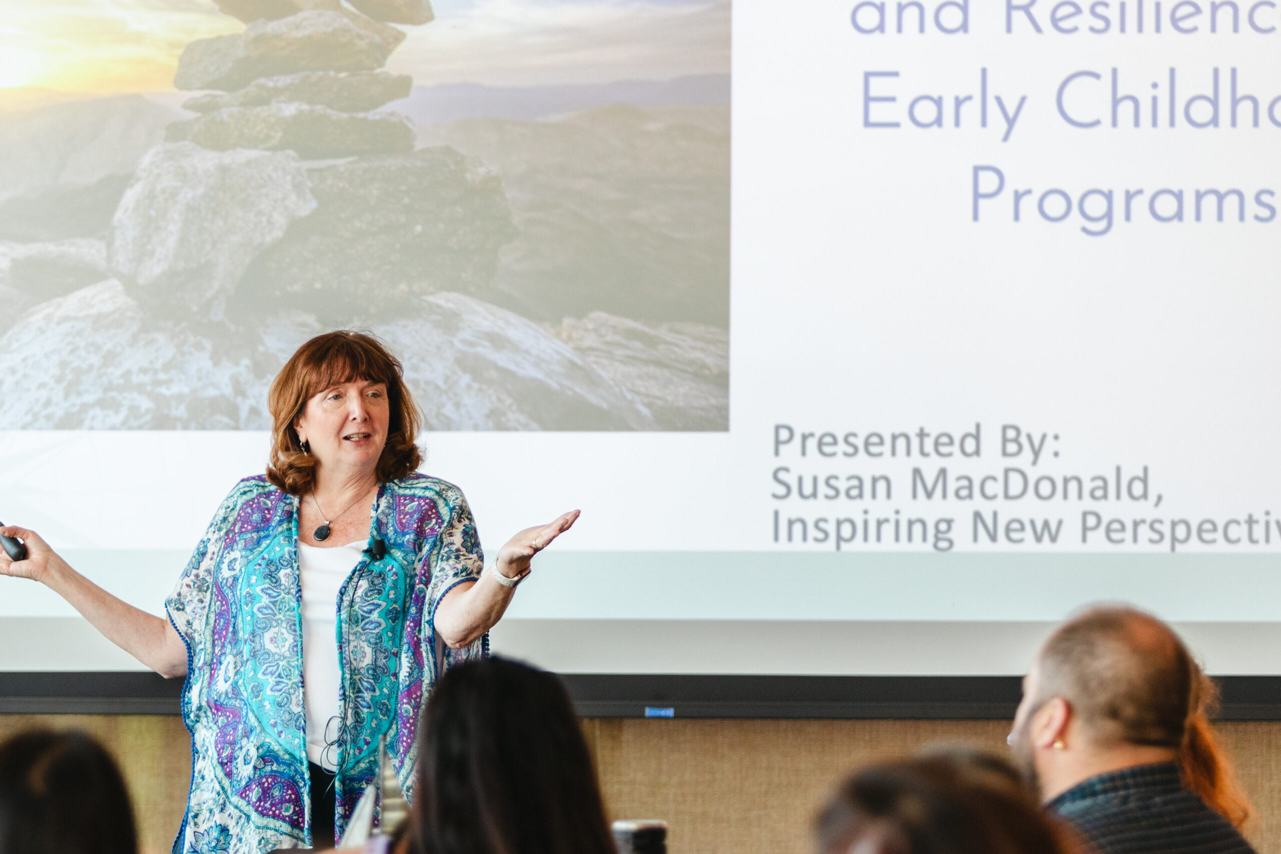 Susan MacDonald presents to a group of educators